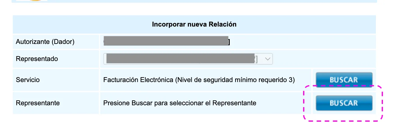 Buscar Representante